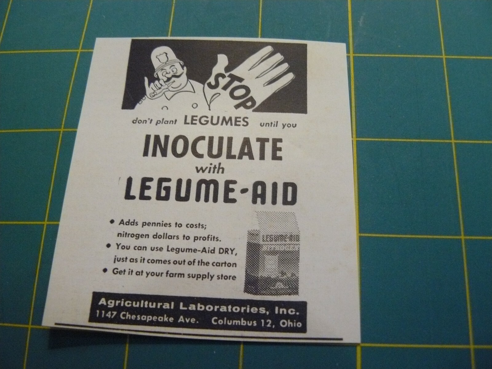 THE FARM QUARTERLY- SUMMER 1957-AD- INCULATE LEGUME-AID / Columbus, OH
