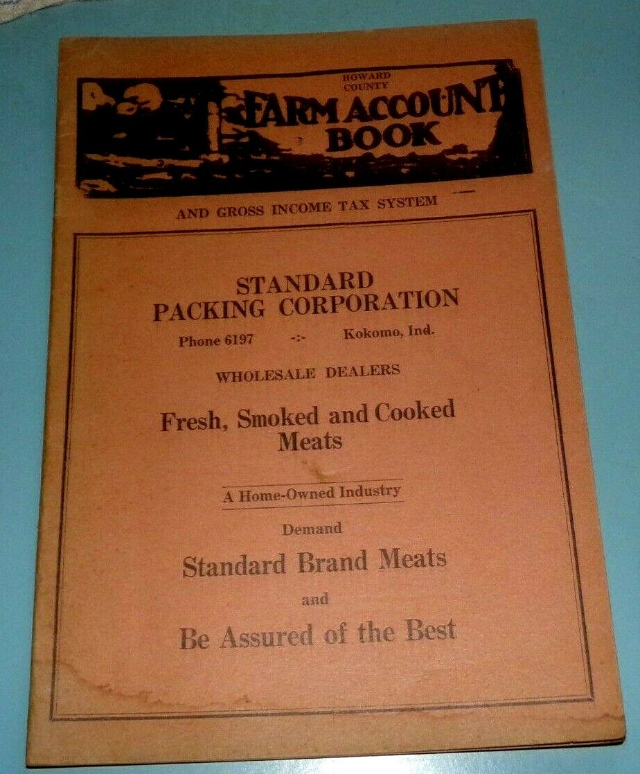 2,Unused,Farm Account Books,From The 1950&rsquo;s,Kokomo,Indiana,Very Good Condition!
