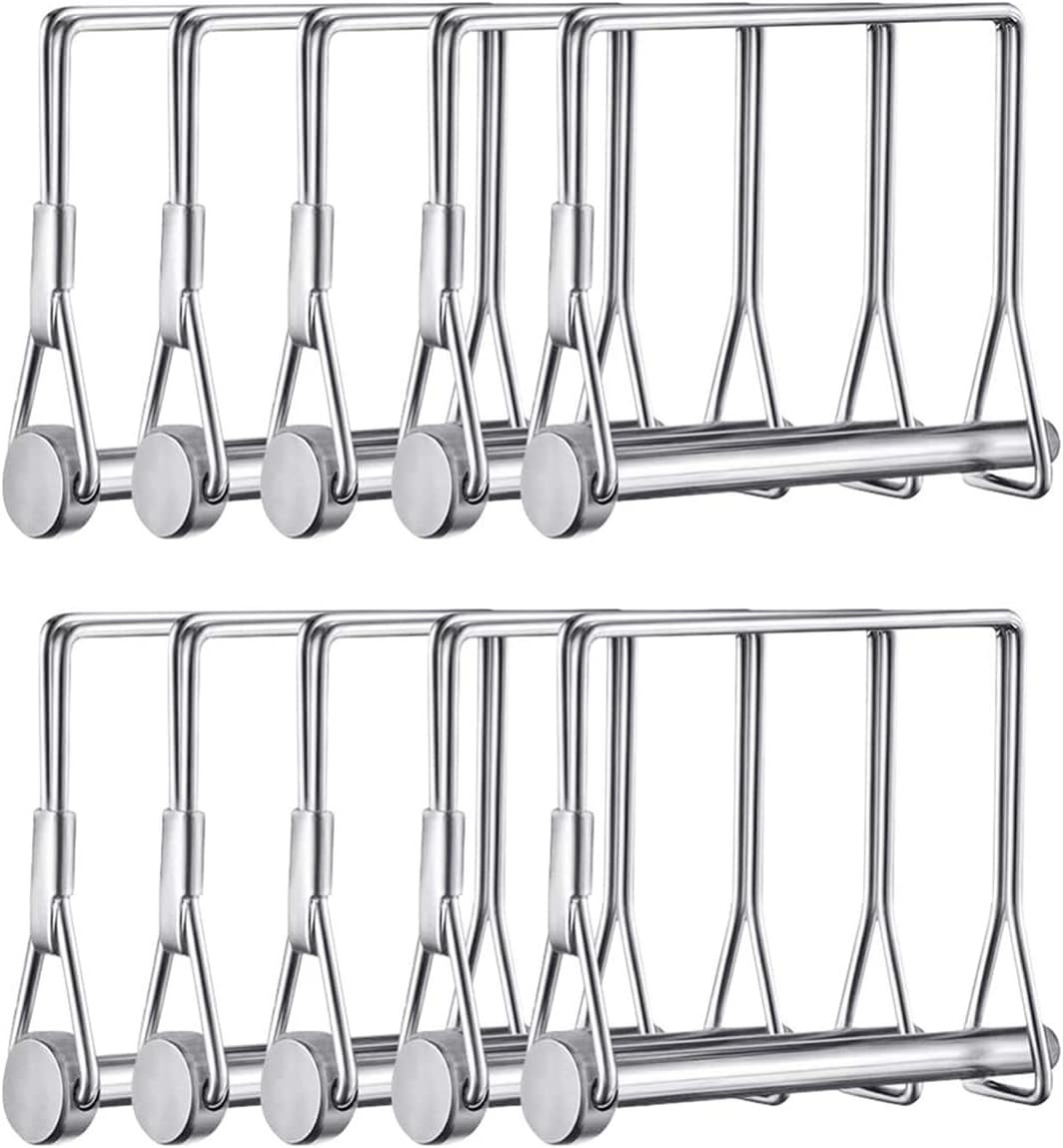 10 Pack 5/16 Inch Trailer Coupler Pin Set 4 Inch Long Wire Lock Pin PTO Shaft Lo