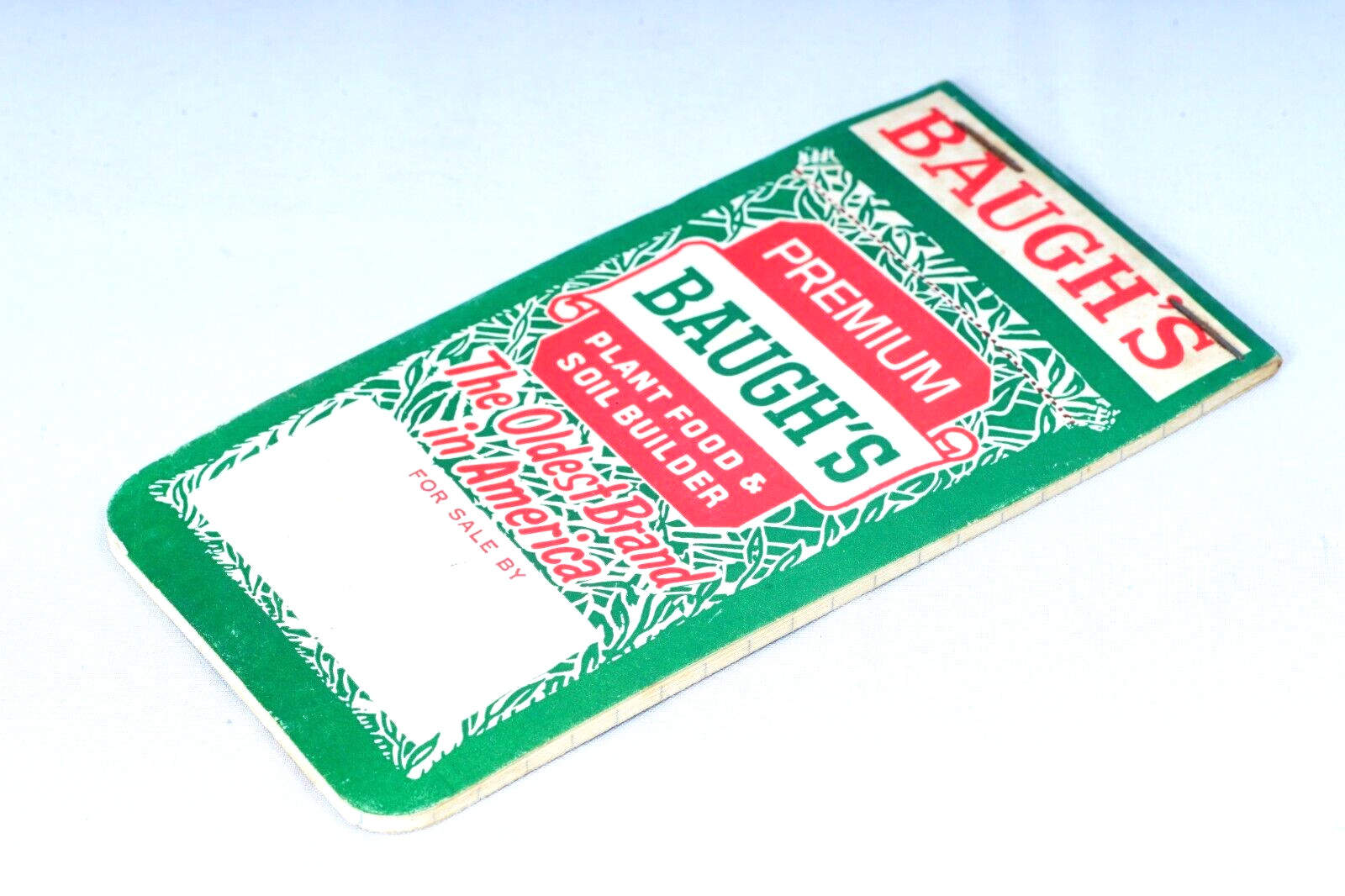 1950s BAUGH&rsquo;S Plant Food Soil Builder Memo Book Agricultural Advertising