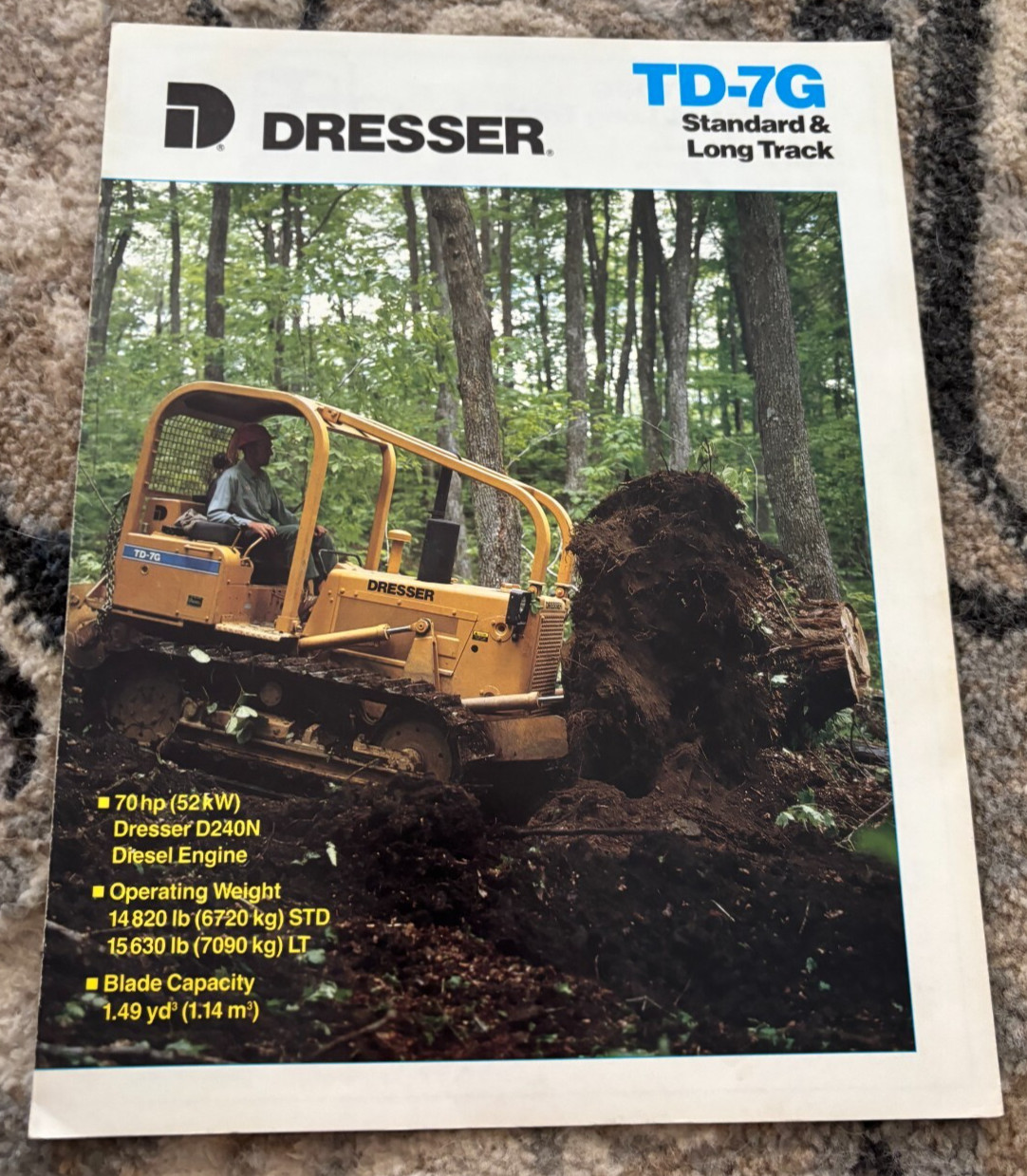 Dresser TD-7G Crawler Tractor Dozer Brochure FCCA