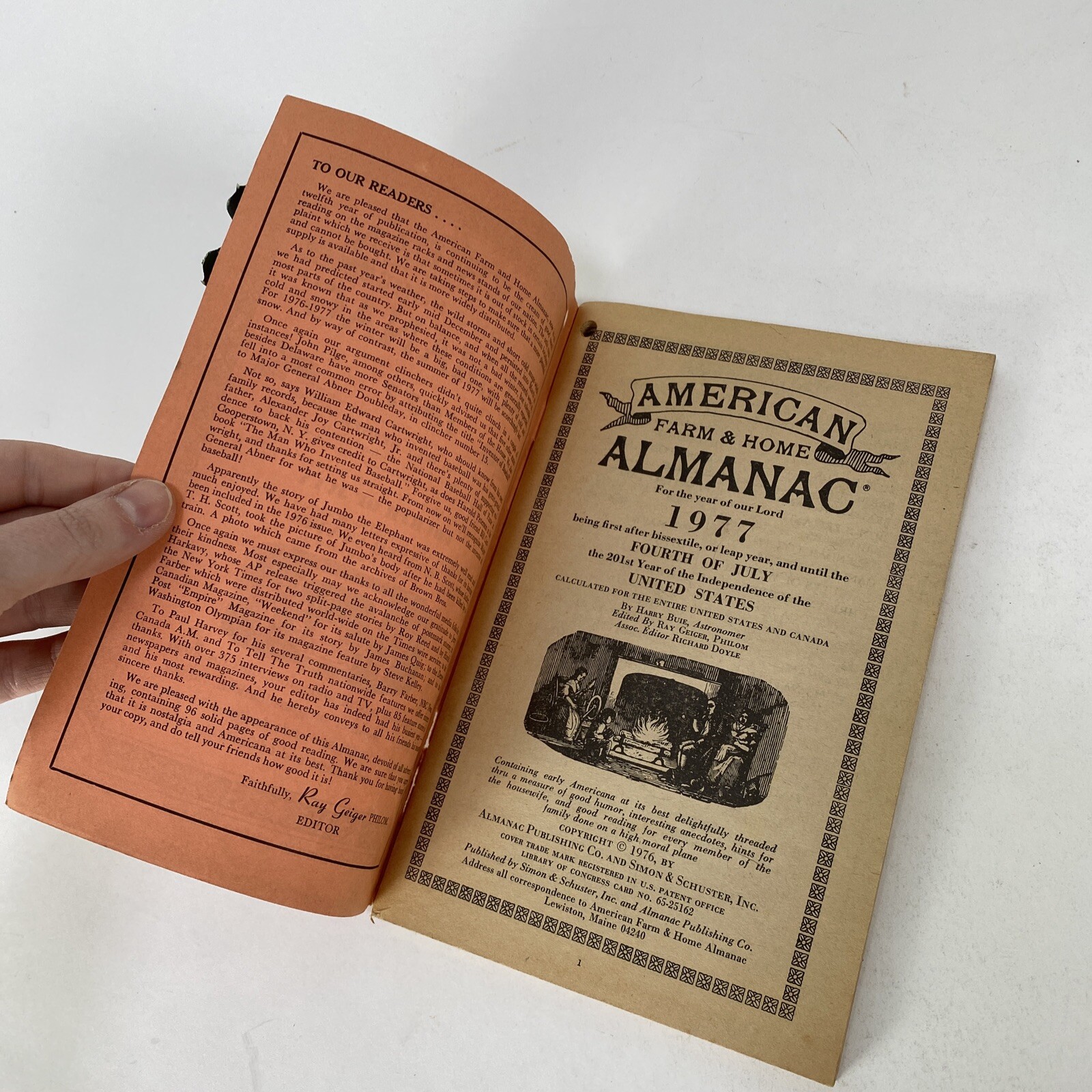 1977 American Farm and Home Almanac Edited by Ray Geiger