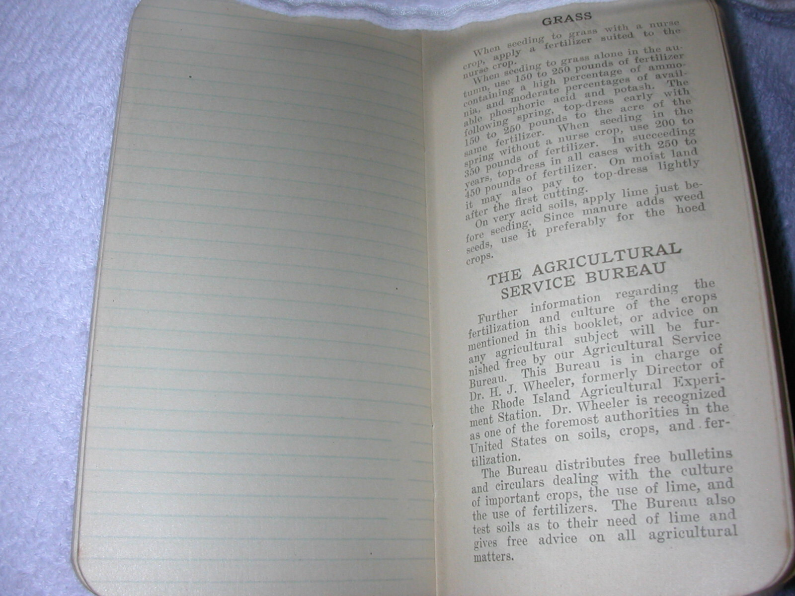 1920 Pocket Note Book Sharpless & Carpenter Fertilizers of E.R. Kloos, Agt.