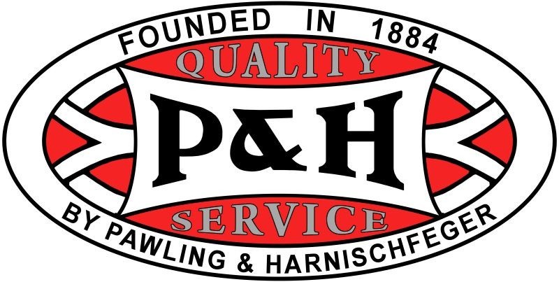 P&H Pawling & Harnischfeger Equipment NEW Sign 18&Prime; Wide Diecut USA STEEL