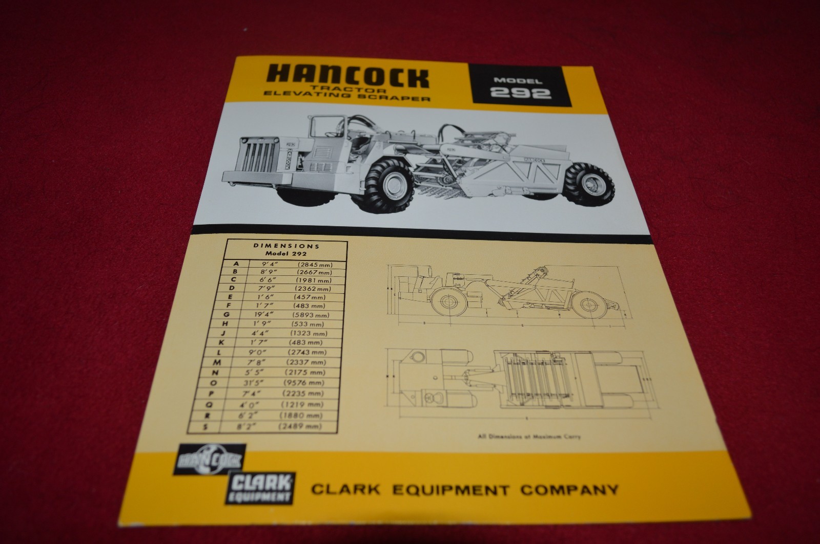 Hancock 292 Elevating Scraper Dealers Brochure YABE12 ver3