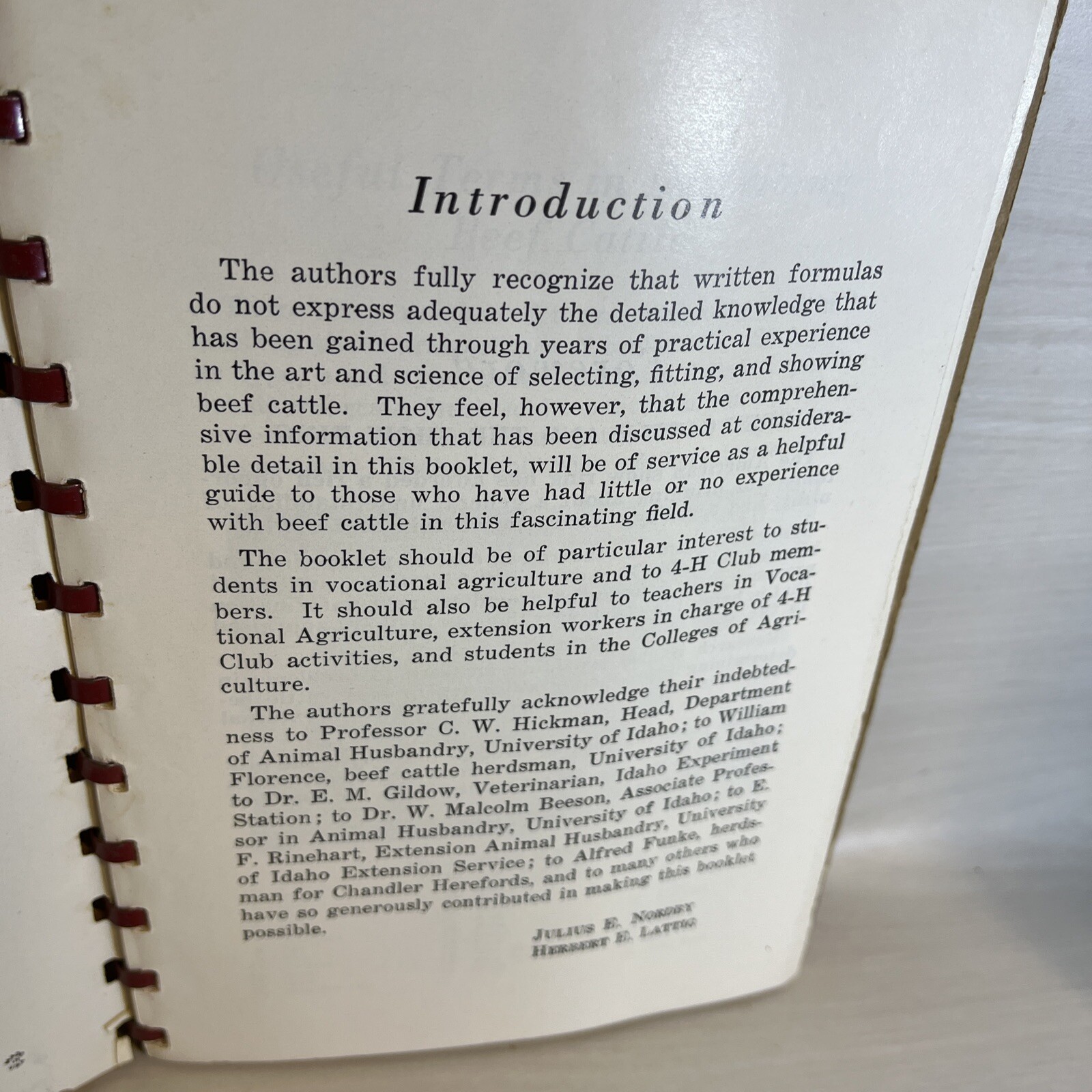 Beef Cattle Selecting Fitting Showing Nord Be Lattig Fourth, Edition, 1948