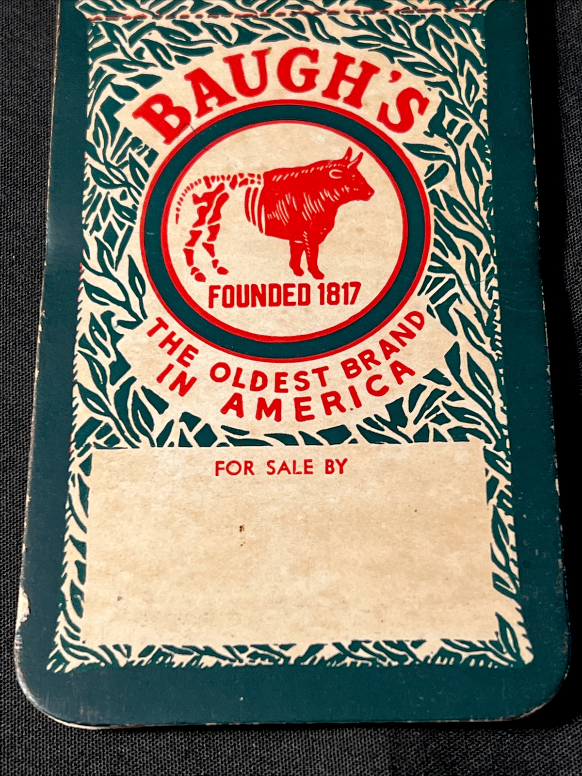 Vintage BAUGH’S & Sons Co. PLANT Food & SOIL Builder UNUSED Pocket Notebook Farm