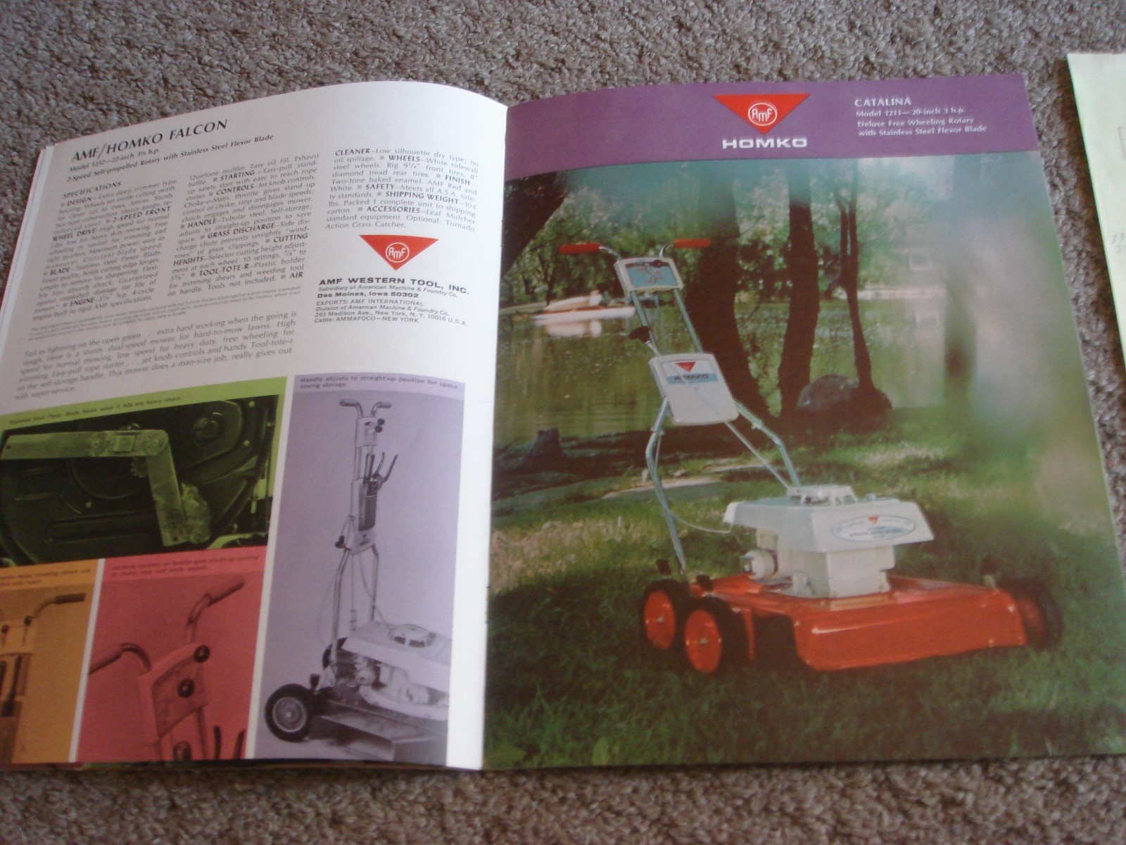 VINTAGE HOMKO 1962-1963 LAWN MOWER TRACTOR TILLER DEALER SALES BROCHURE LOT #1