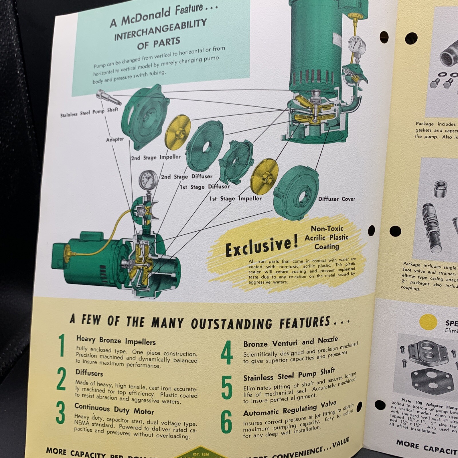 Vintage A.Y. McDonald Multi-Stage Pumps Sales Brochure-Full Color