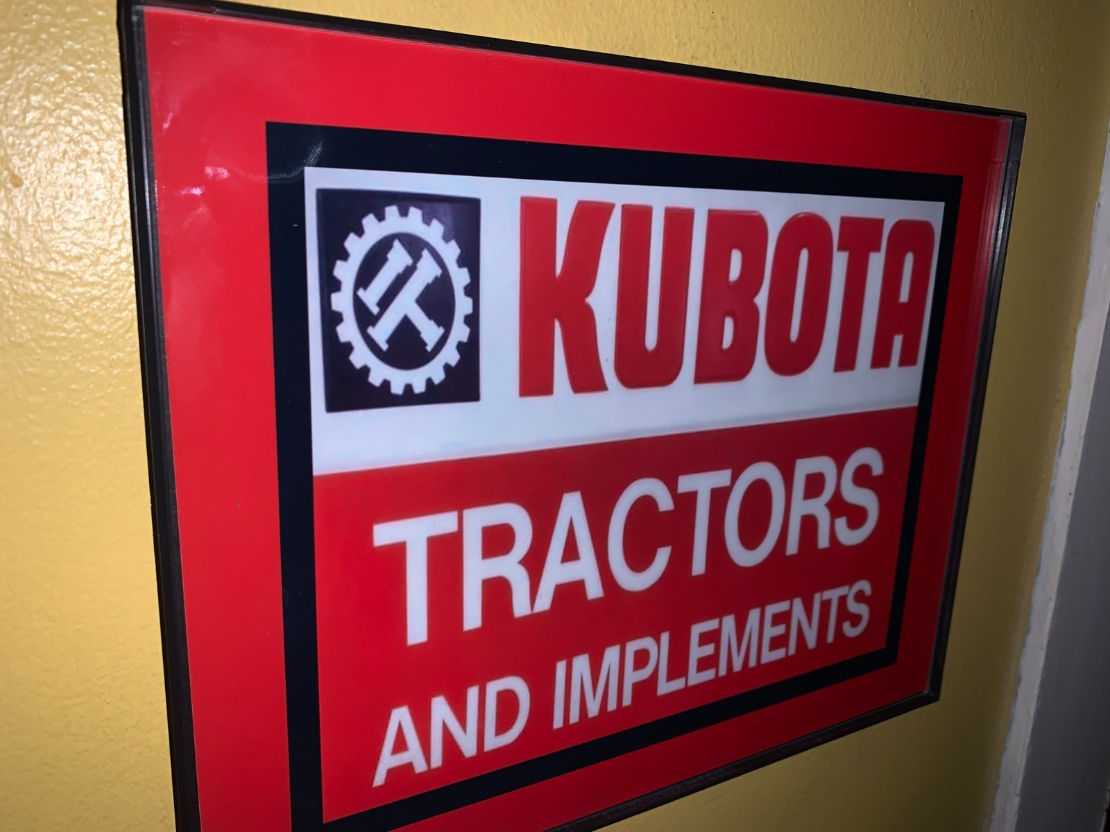 Kubota Farm Equipment Tractor Barn Garage Man Cave Advertising Sign