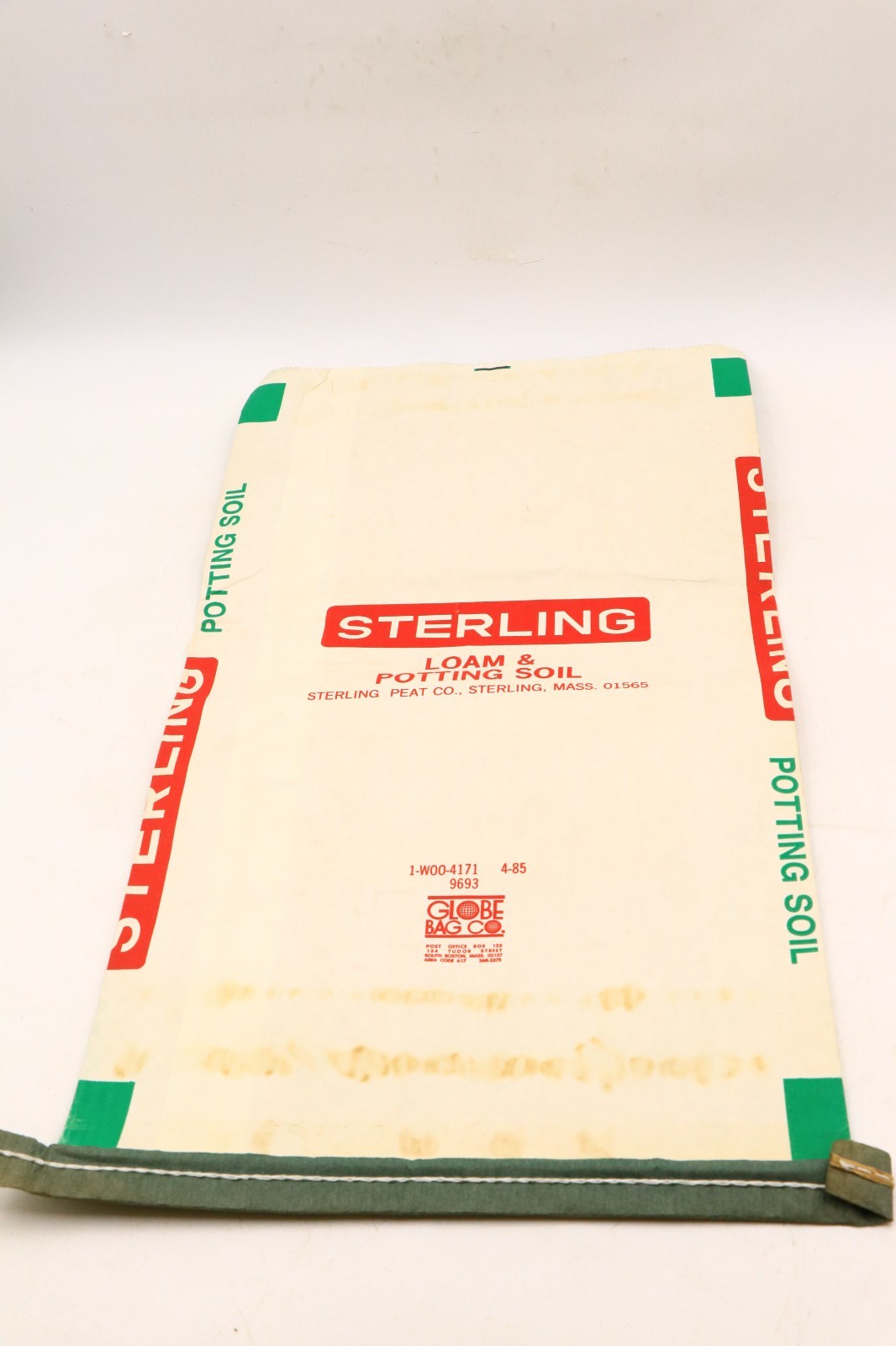 Vintage Sterling Peat Co. Mass MA Loam Bag 25 lb Unused Advertising Lot Of 2