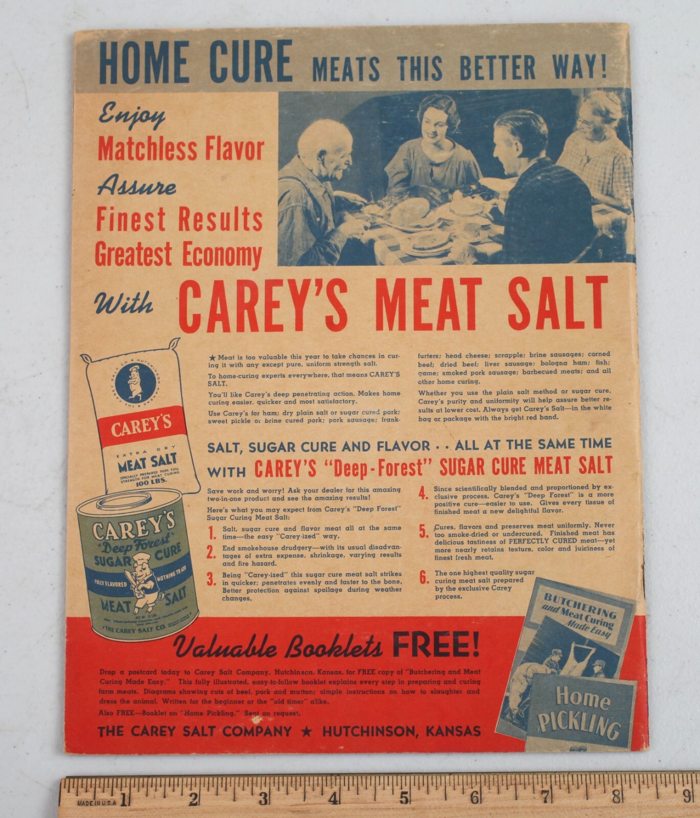 Vintage 1940s Carey&rsquo;s Meat Salt Farm Record Book Porter Grocery Shamrock Texas