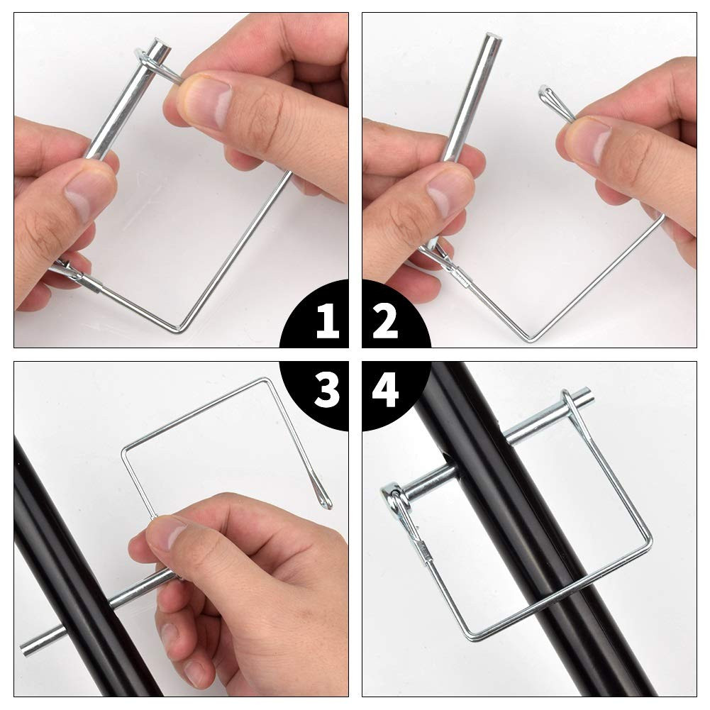 10 PCS Square Pto Pin Shaft Locking Pin 1/4 pin Hitch pin Wire Lock Pin Safety C