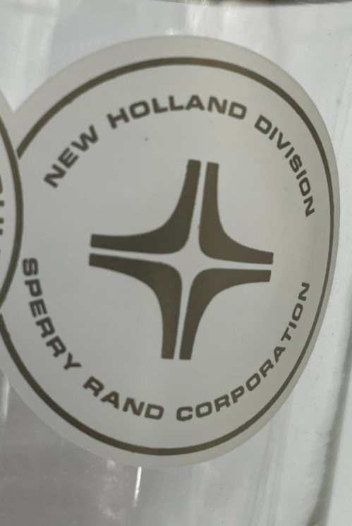 Sperry Rand New Holland Division 8 Glass Set 75yr to Agriculture