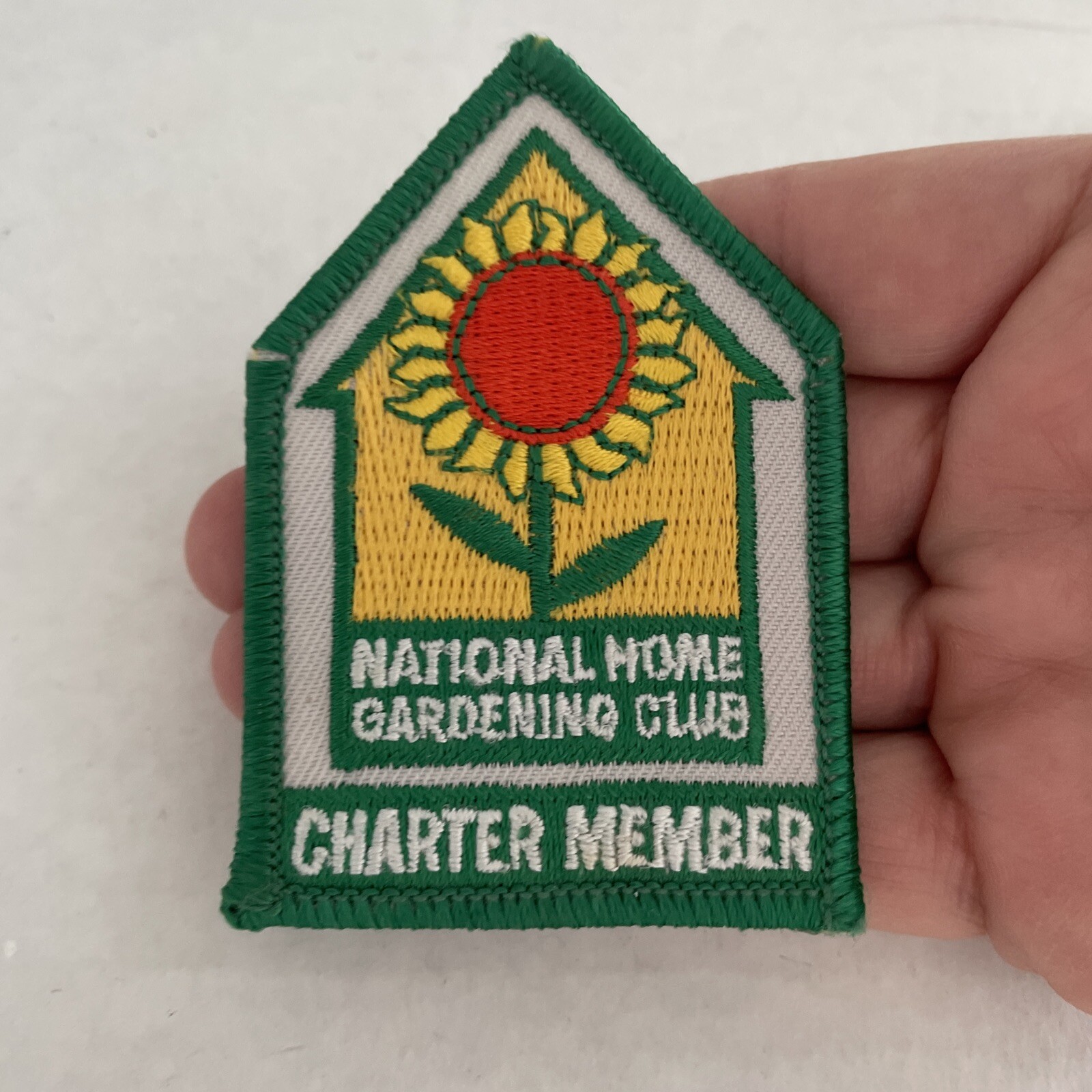 National Home Gardening Club Charter Member Embroidered Patch Sunflower NEW