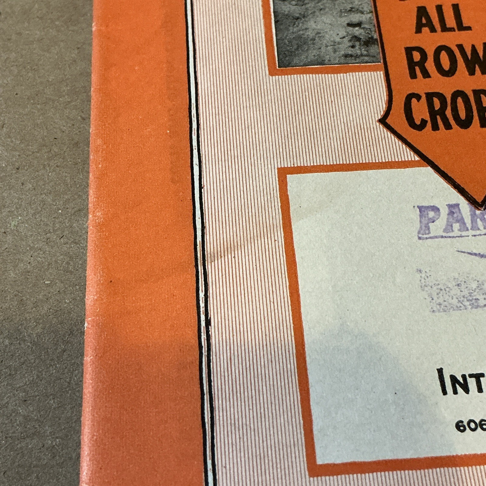 Vintage Original McCormick Cultivators Brochure As Is INV-P0931