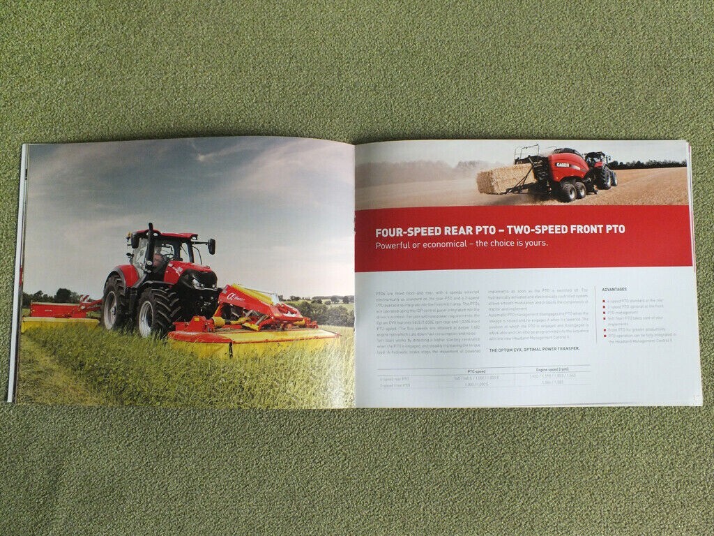 CASE IH OPTUM CVX Tractors Farm Agricultural Equipment Brochure Prospekt 2015