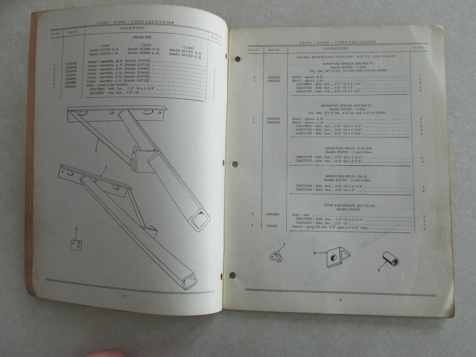 MBF51 Farm Manual MM Minneapolis Moline repair catalog Tractor Cultivators C1200