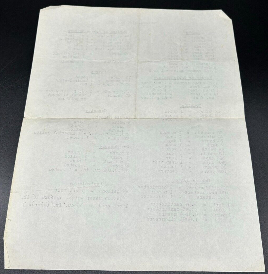 1945 Farm Facts Book-Cities Service Oils- Bonus Cheat Sheet for Measuring Cattle
