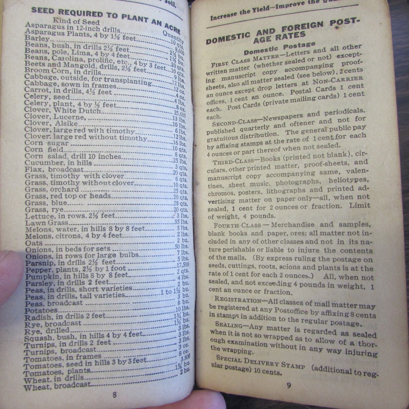 1910 ARMOUR&rsquo;S FERTILIZERS – FERTILIZER INFO / NOTE BOOK – VERY GOOD