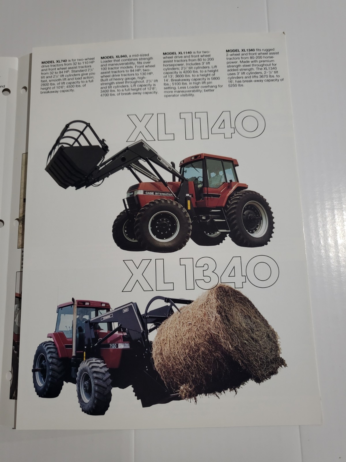 Vintage 1993? Farmhand Loader BROCHURE Models XL 1340 1140 940 740 Excelsior MN.