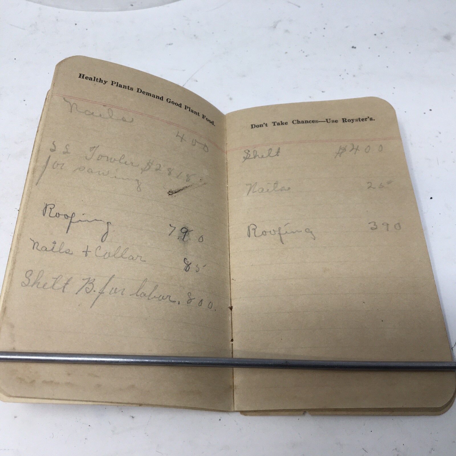 1940 F.S. Royster Guano Co. Fertilizer Advertising Pocket Memo Book Norfolk, VA