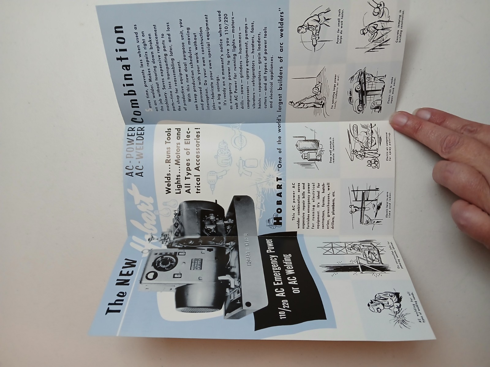 HOBART AC Power Welding Products Ohio Sales Brochure Pamplet Advertising 1950s