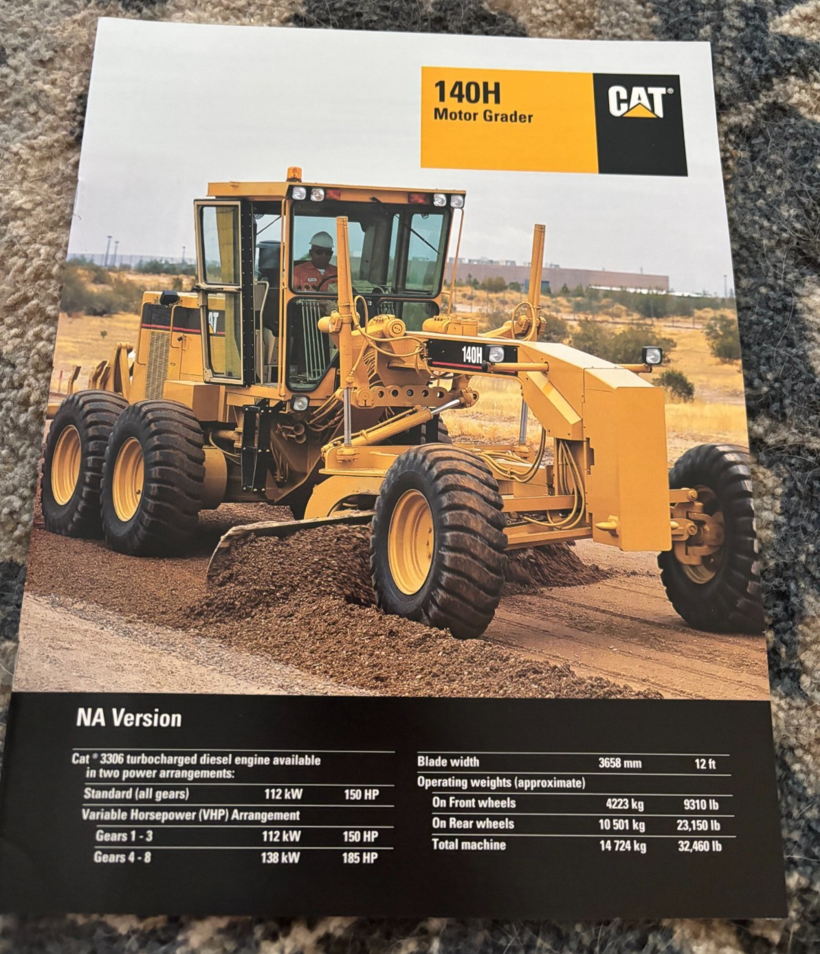 Caterpillar CAT 140H Motor Grader Brochure FCCA25