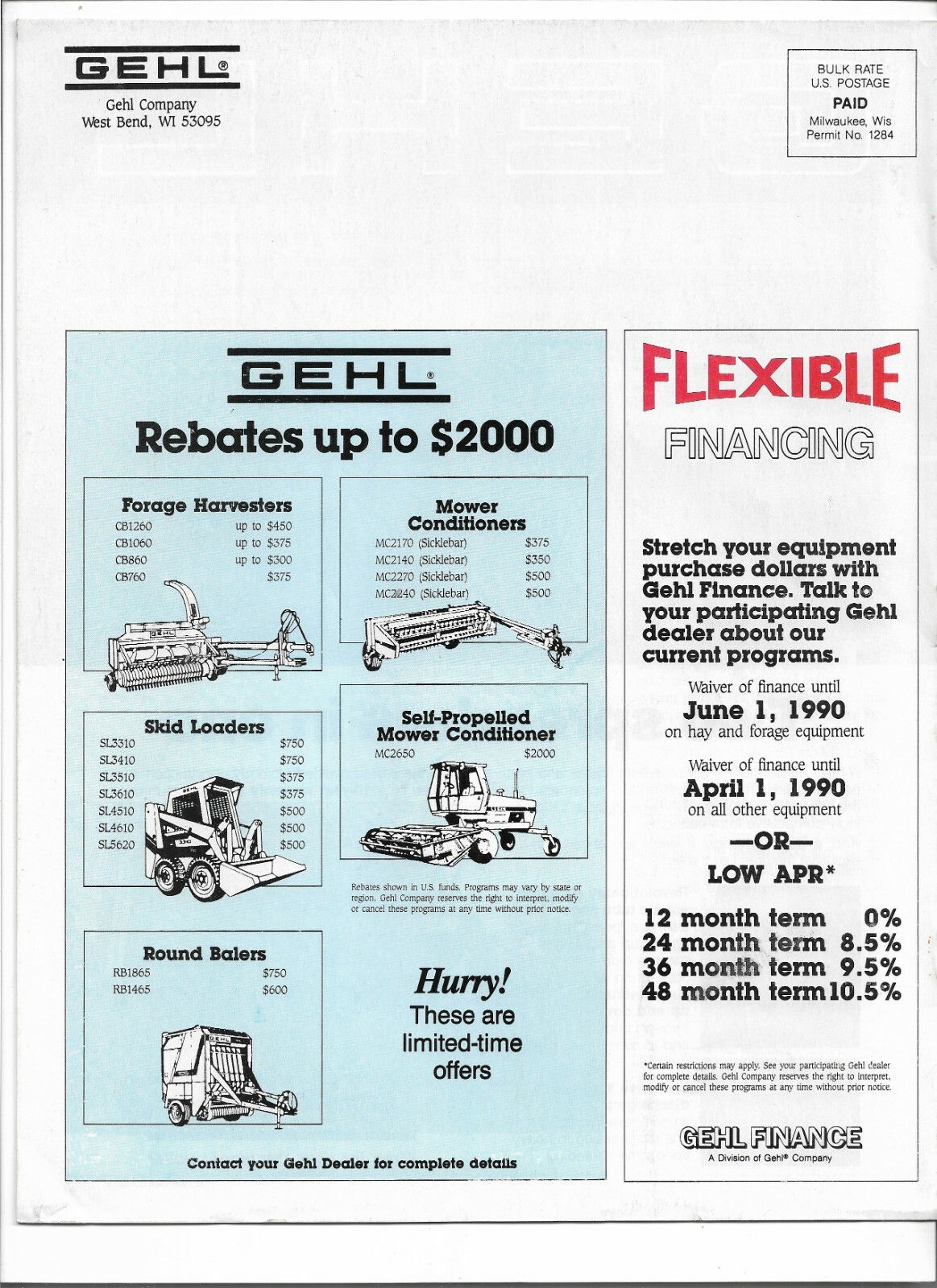 Original OEM Gehl Good Ideas Volume 5 Number 5 Magazine Brochure Book Pamphlet