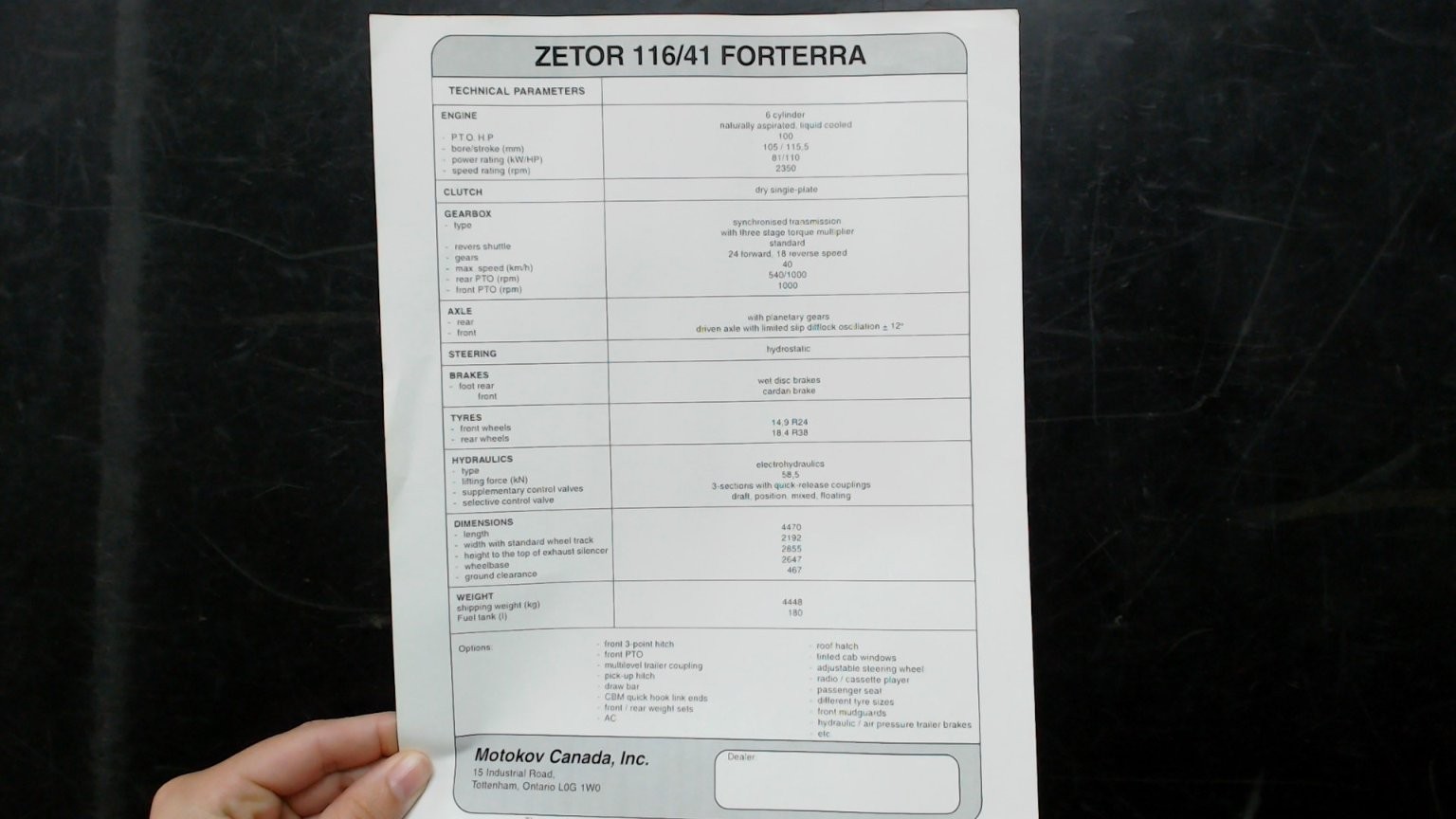 Zetor UR III Forterra Agricultural Brochure Tractor Specs Vintage
