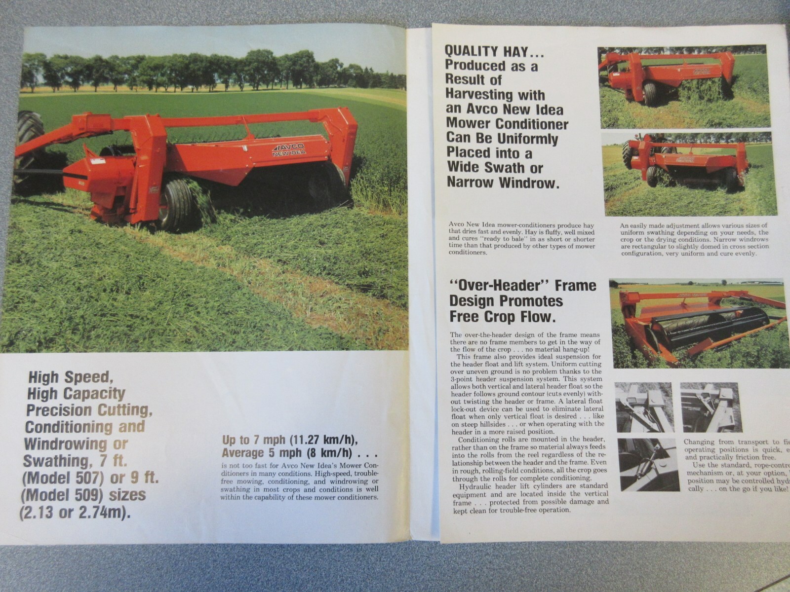 Avco New Idea Mower Conditioners Sales Brochure