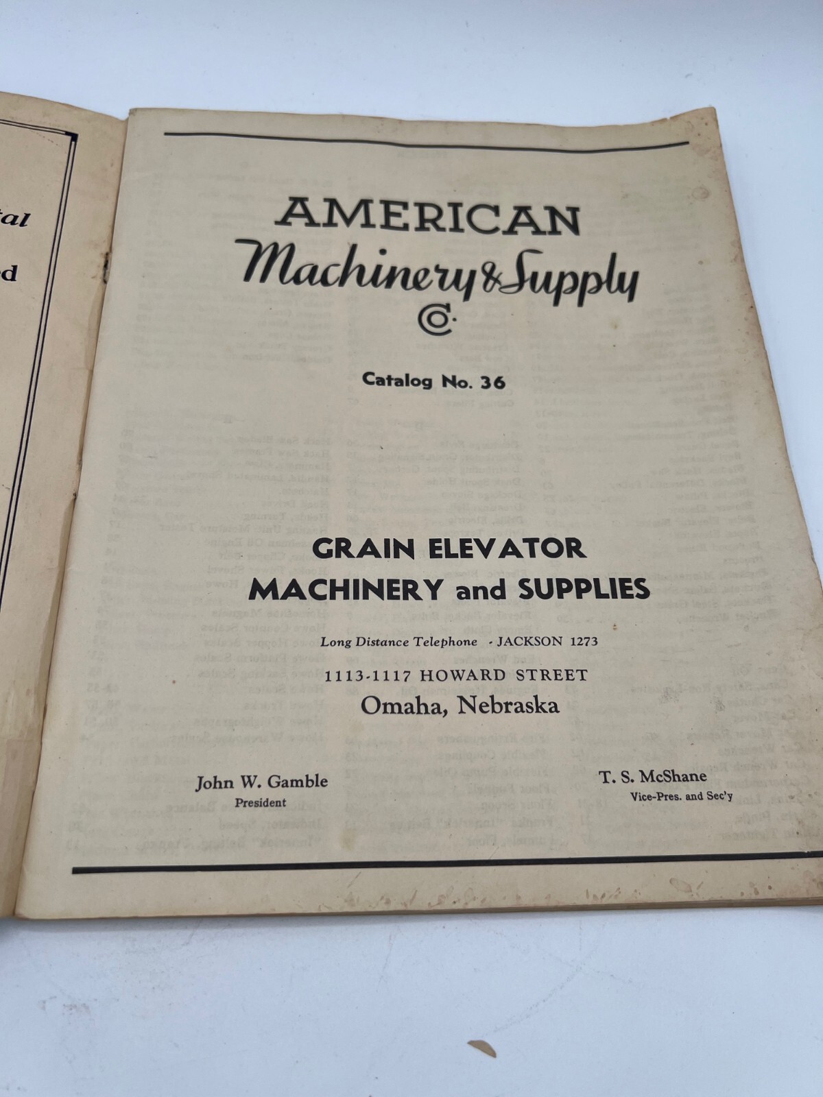 Grain Elevator Machinery & Supplies / American Machinery & Supply Co OMAHA Nebr