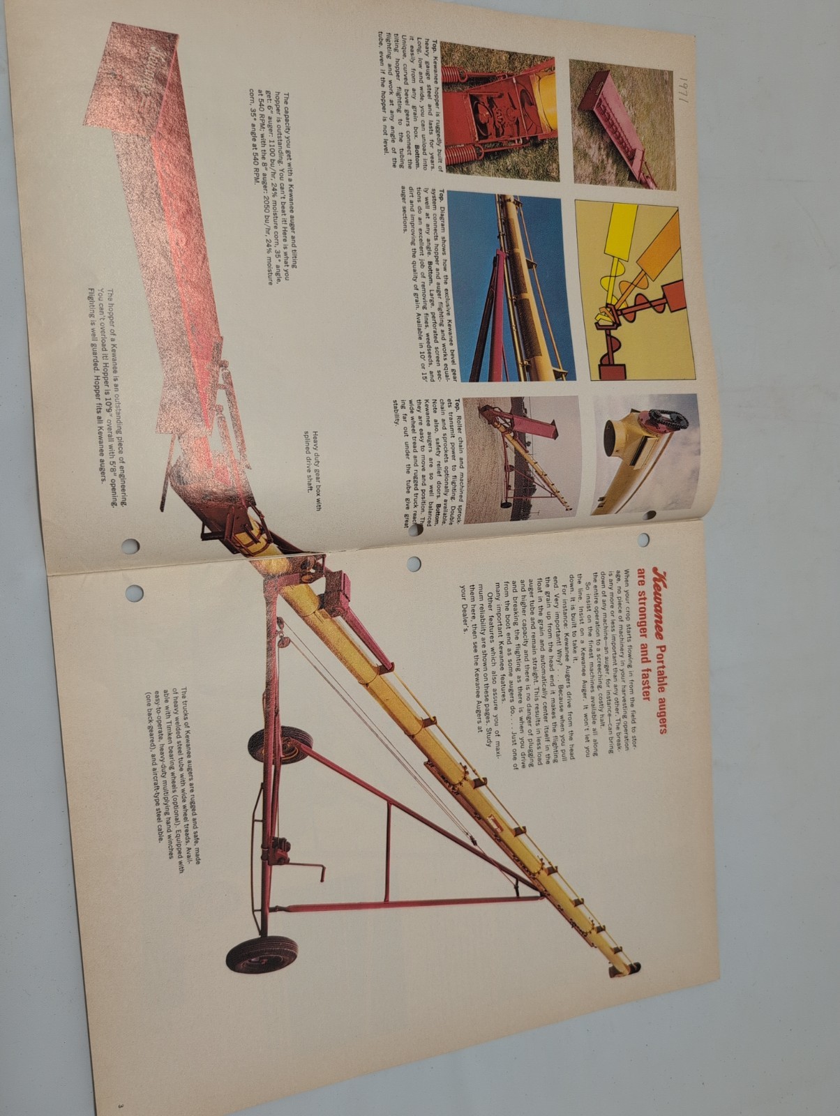 Kewanee Augers Mills Wagons Elevator Disk Brochure Catalog Farm Equipment