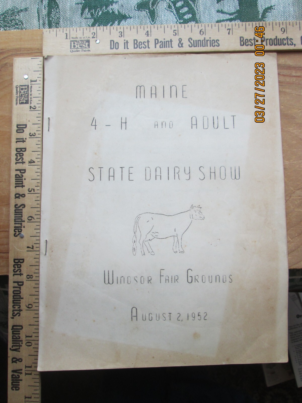maine 4-h & adult state dairy show windsor fair 1952