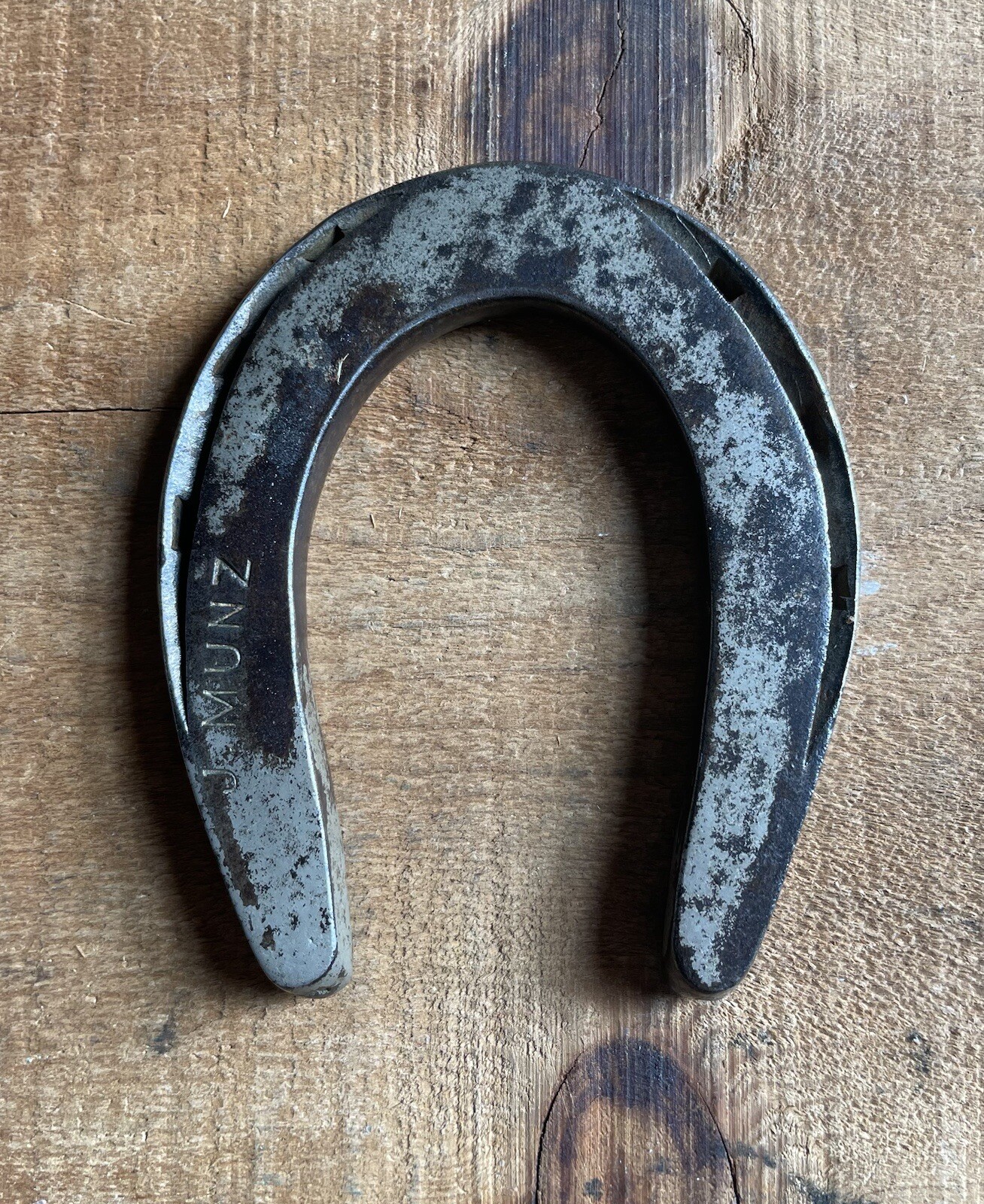 Antique J Munz Farm Implement Co. Advertising Horse Shoe Paperweight Home Decor