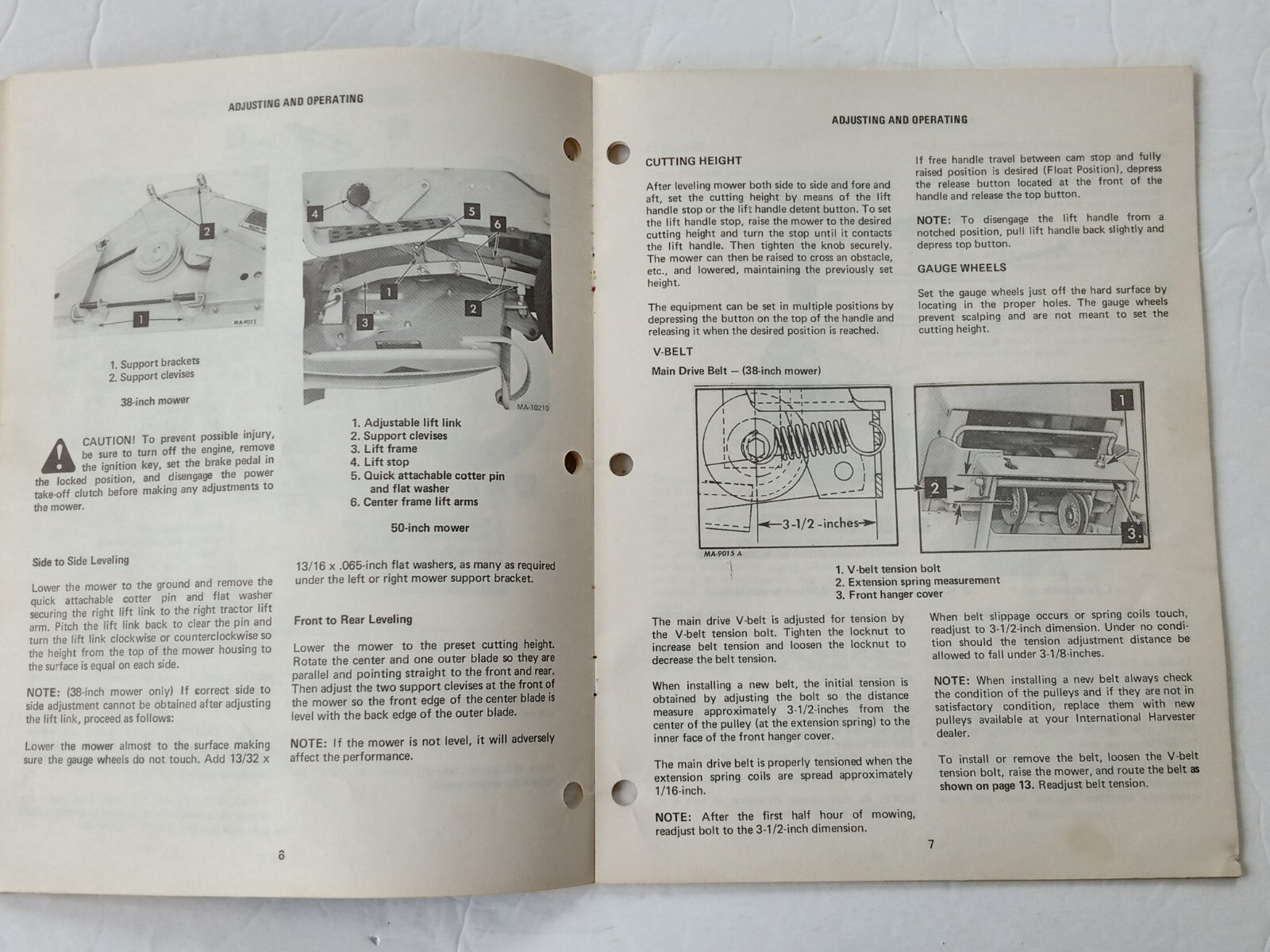 International Harvester Rotary Mowers 38A 44A 50A 3 Spindle Operator&rsquo;s Manual