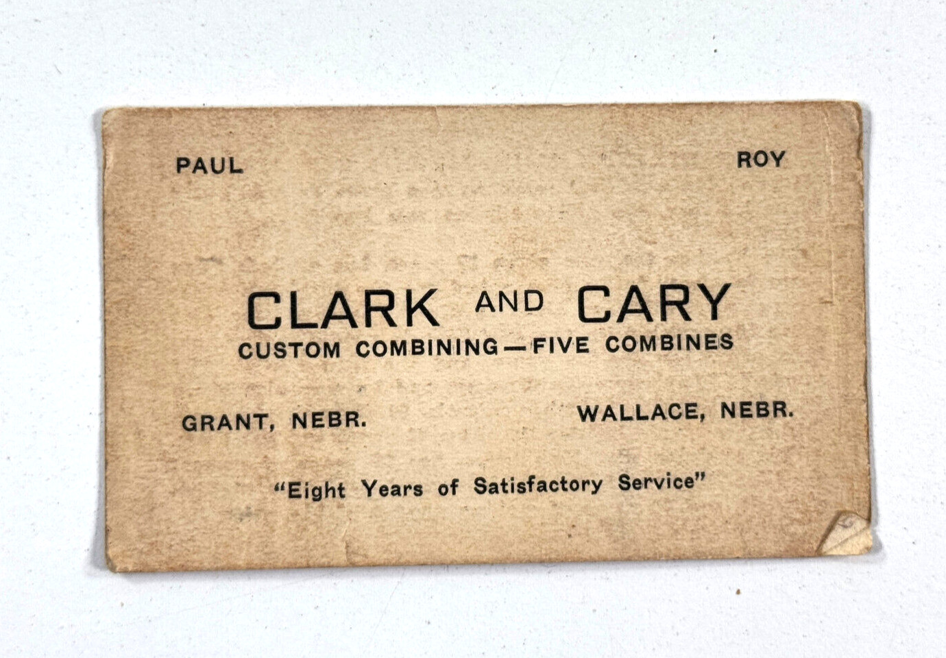 WEIRD vtg 40s 50s Clark & Cary Farming CARD Grant Wallace NE sex life joke LOOK