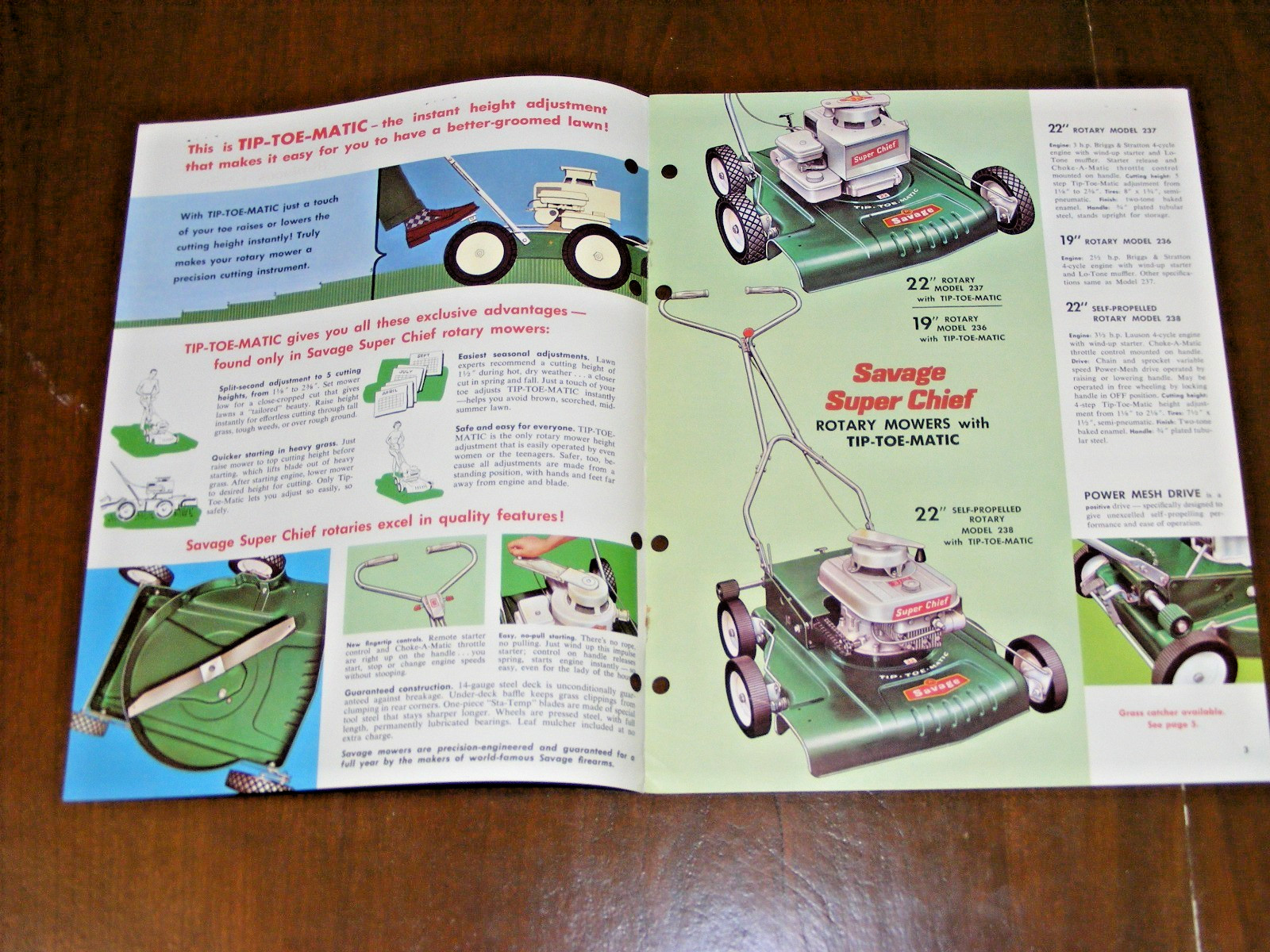 1961 Savage Mowers Catalog – NICE CONDITION