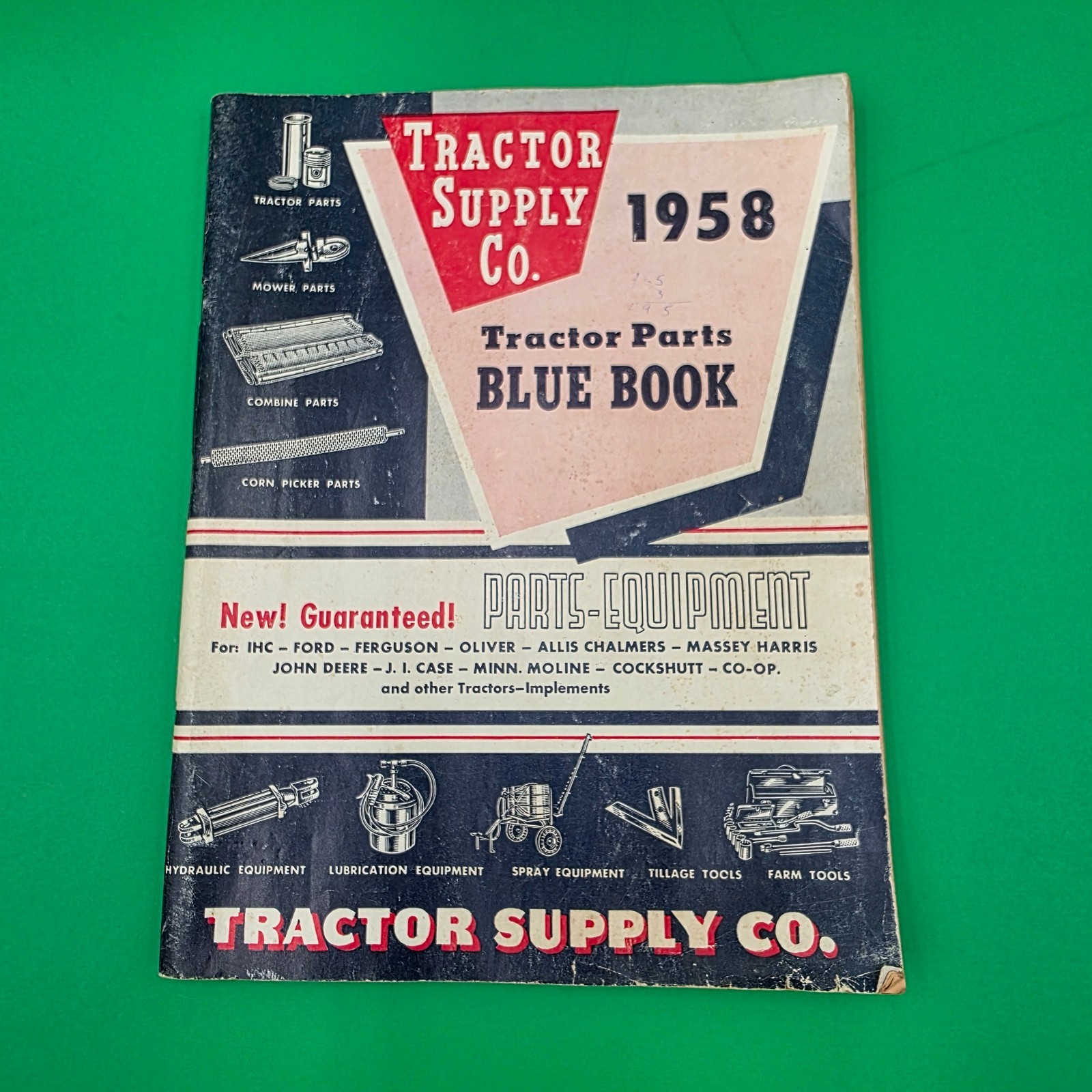 Vintage Tractor Supply Co 1958 Tractor Parts Blue Book Parts & Equipment