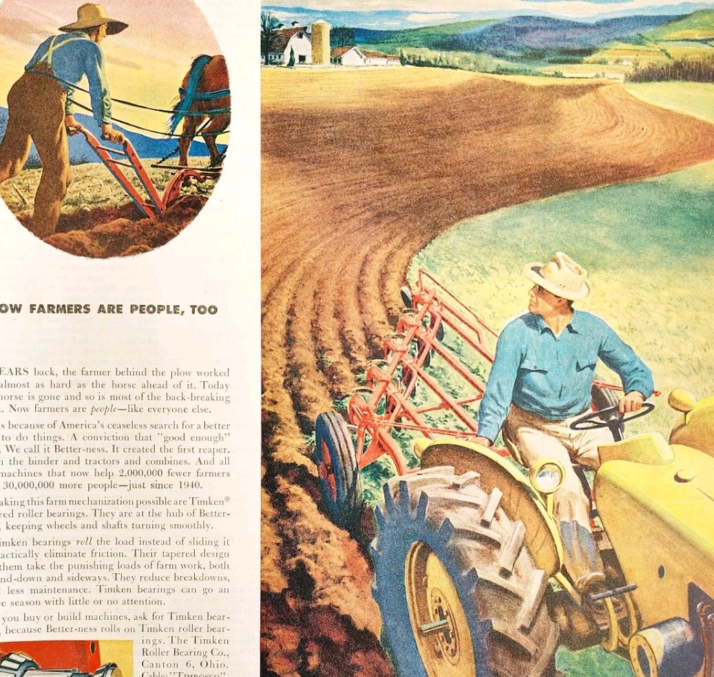 1958 Timken Bearings Tractor Supply Advertisement Farming Agriculture DWII29