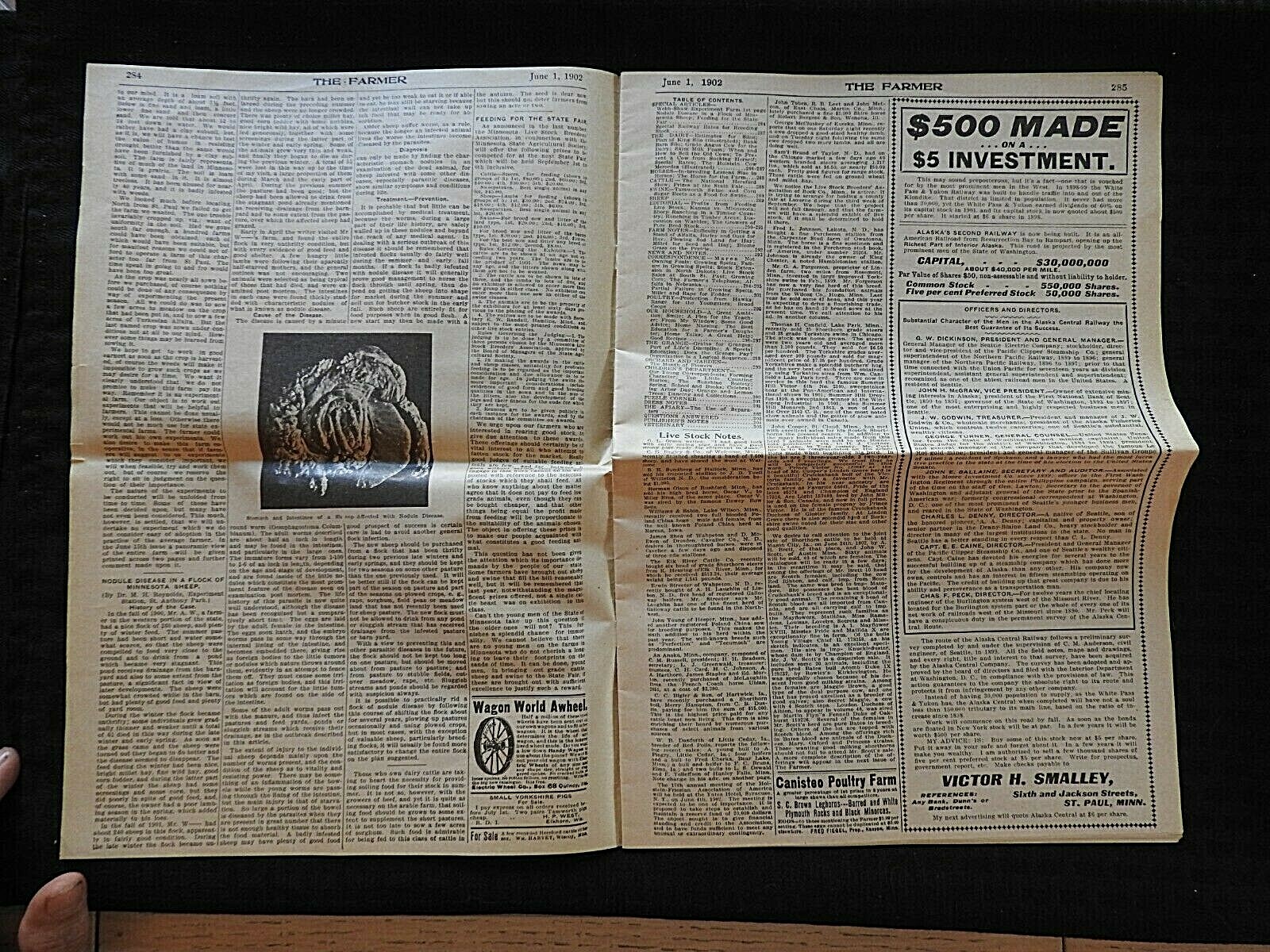 1902 « The Farmer » Webb-Shaw Farm Experiment St. Paul MN Agricultural Newspaper