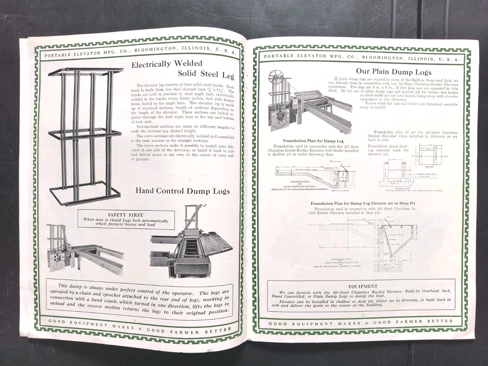 1927 Portable Elevator Mfg Farm Equipment Advertising Sales Letter Brochure Lot