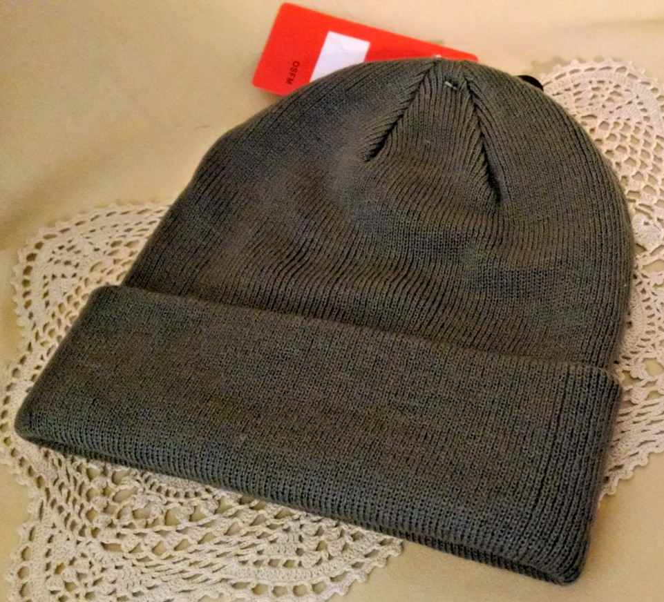 Bobcat Hat New Skull Knit Gray Darker Gray Logo Embroidered NWT OSFM Winter Cap