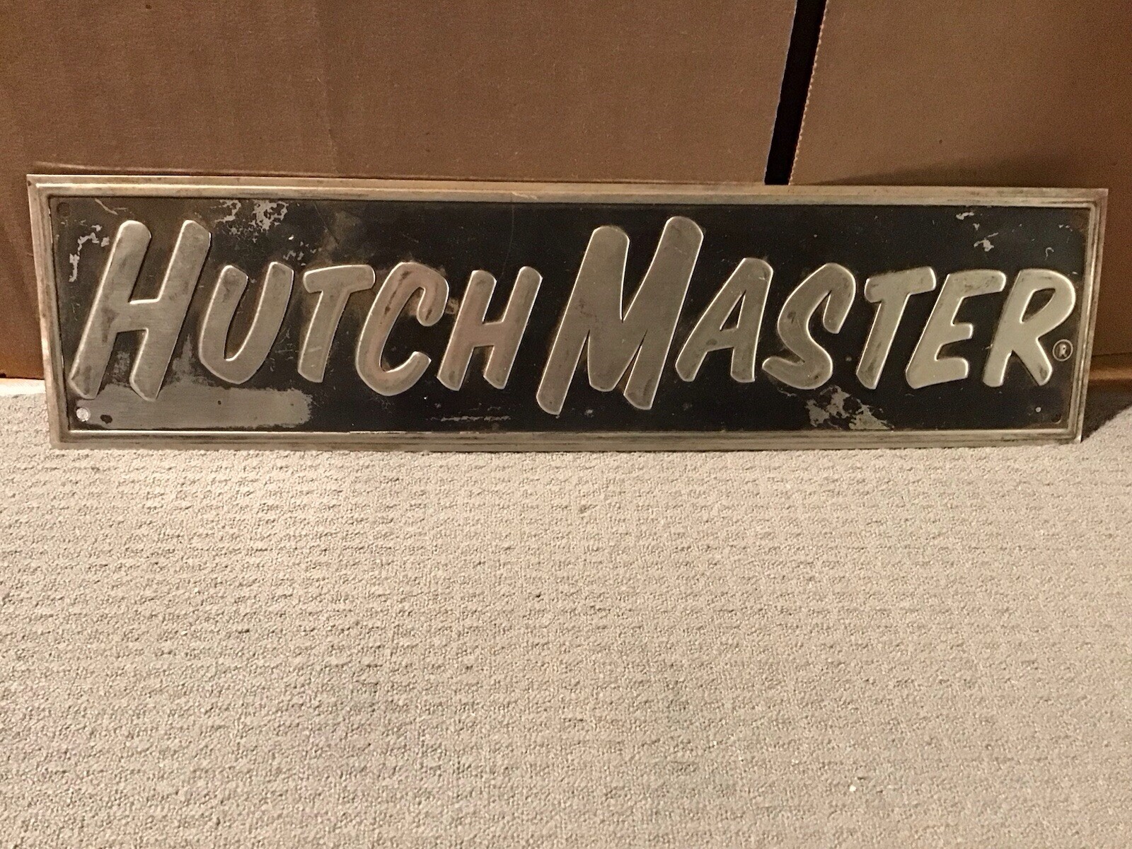 Vntge Hutch Master Company Sign Emblem Offset Tilling Disks Earth Moving, Lot #1