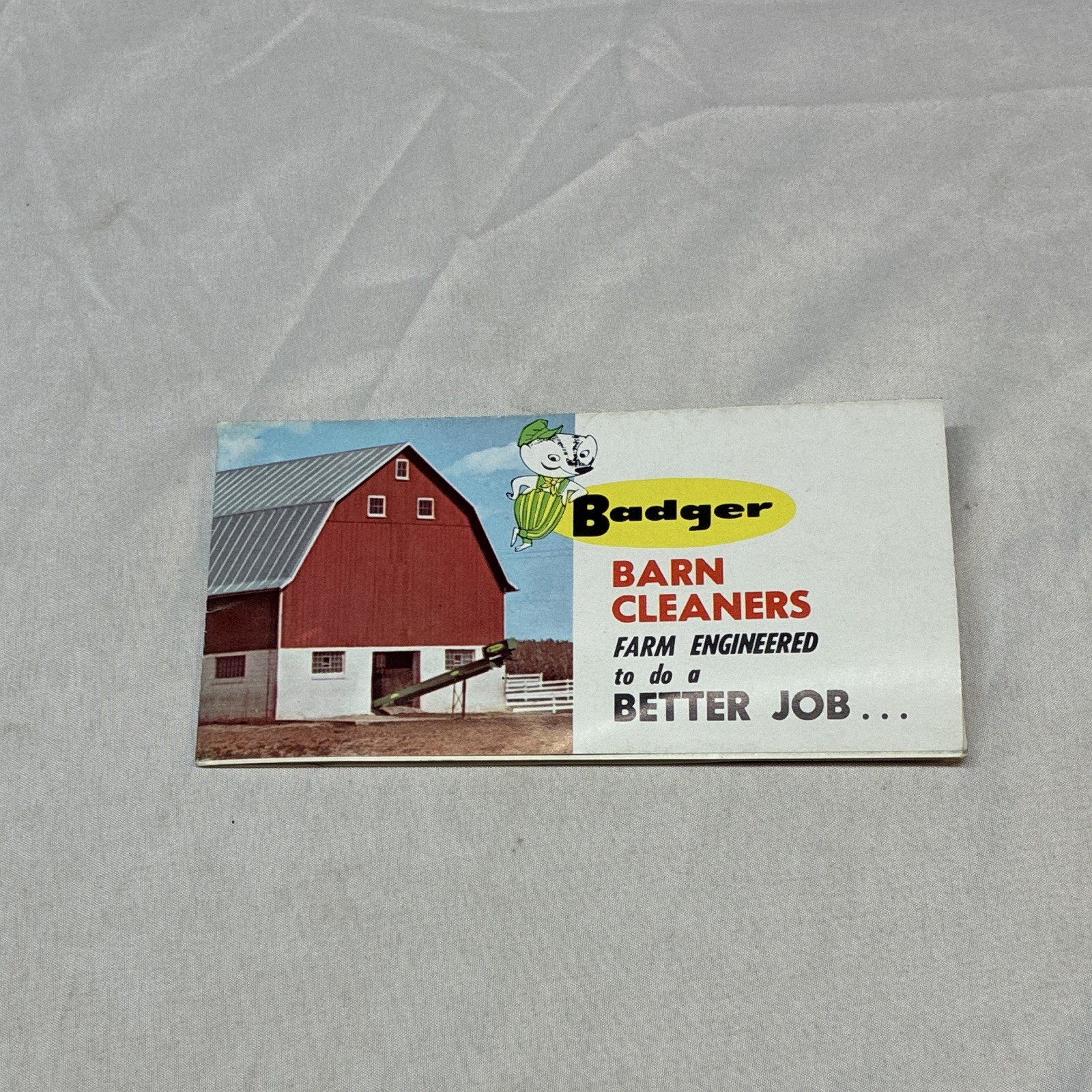 Badger Barn Cleaners Farm Engineered Agriculture Advertising Brochure