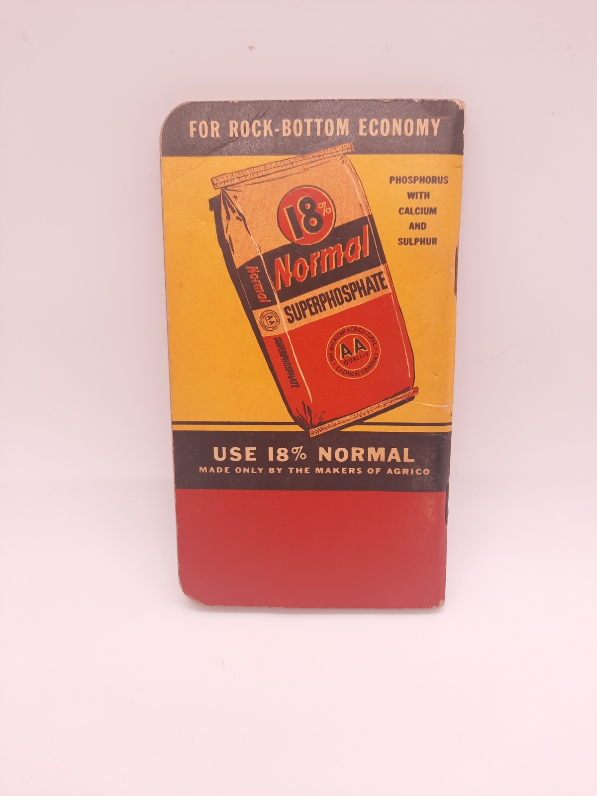 1959 Vintage Advertising Agrico Fertilizer Co Superphosphate Calendar Memo Book