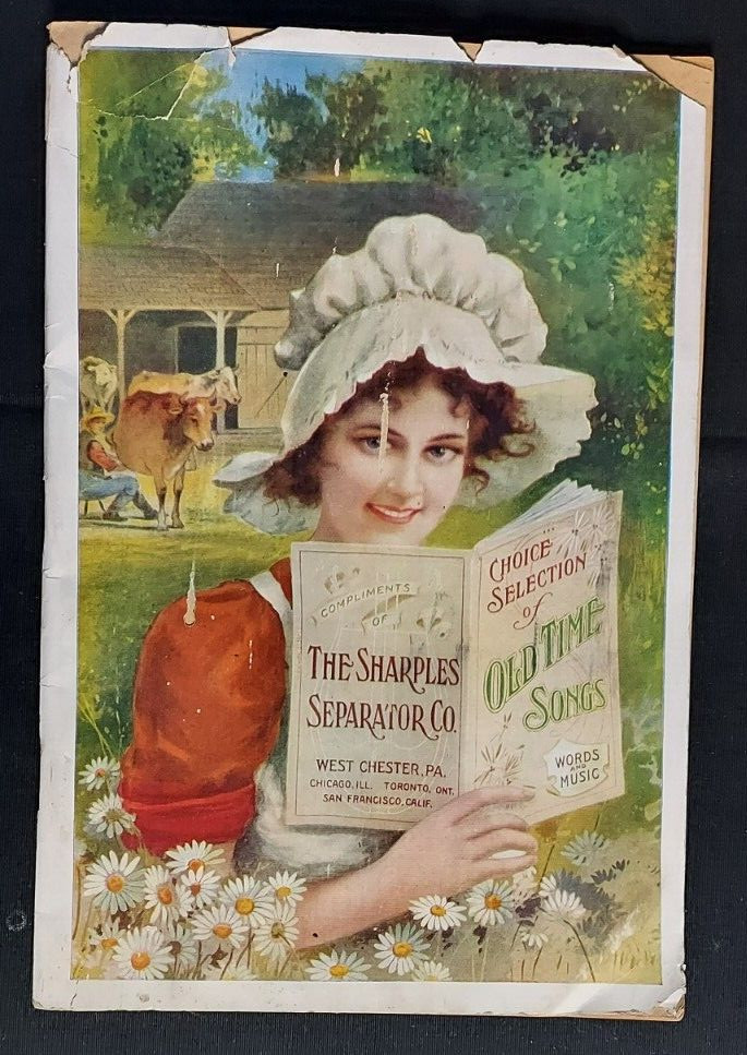 Old Advertising Premium Old Time Song Book Sharples Separator Co West Chester PA