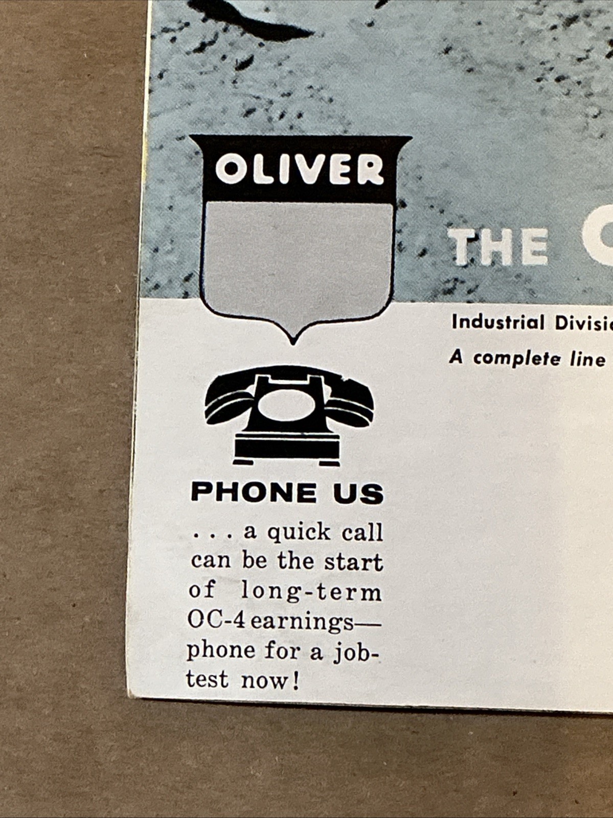 Vintage Original Oliver OC-4 Crawler Brochure Oliver Corporation As Is INV-P0805