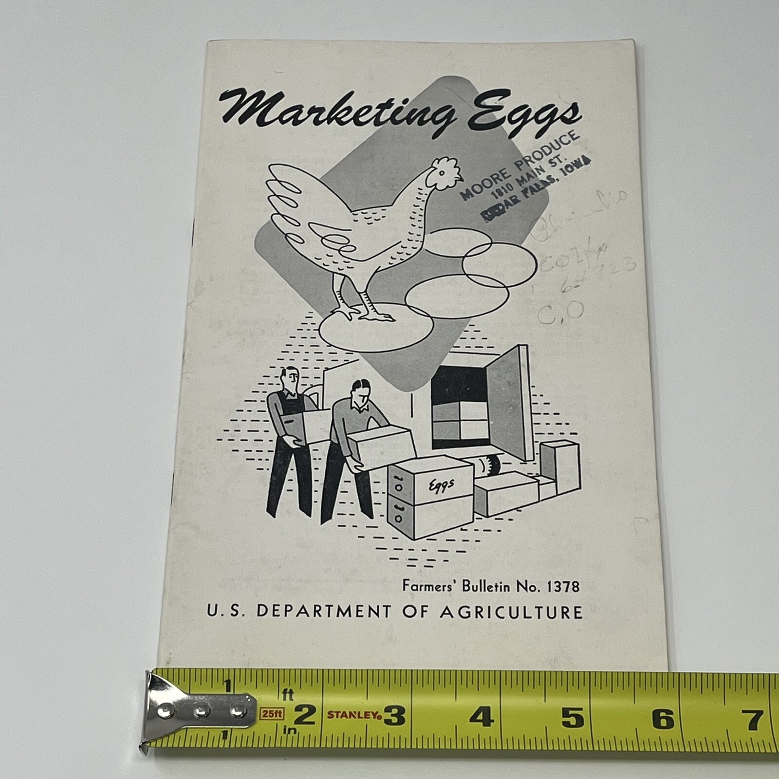 1954 Dept Of Agriculture Marketing Eggs Farmers Bulletin 1378 Booklet Brochure