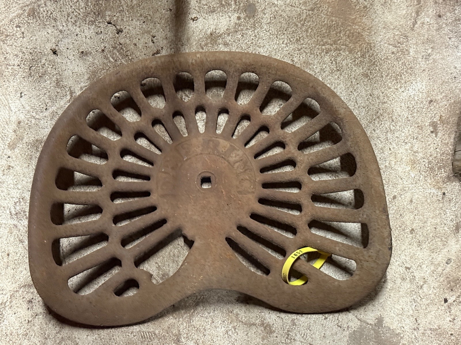 Vintage Deering Cast Iron Tractor Seat Antique Farm Equipment Decor